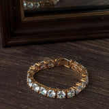 Gold Plated Synthetic Stone Womens Bracelet