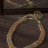 Orange Womens Short Necklace