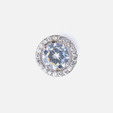 Silver Plated Womens Zircon Stud Pair of Earrings