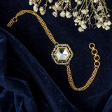 Gold Plated Womens Zircon Bracelet