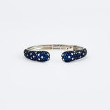Zia Silver Plated Blue Womens Zircon Kadas (Freesize)