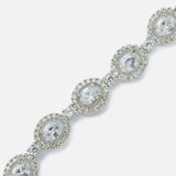 Silver Plated Womens Zircon Bracelet
