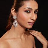 Zia Silver Plated Womens Zircon Pair of Earrings
