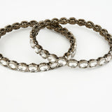 Zia Silver Plated Zircon Womens Pair of Bangles