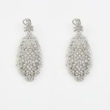 Zia Silver Plated Zircon Womens Pair of Danglers Earrings (Freesize)
