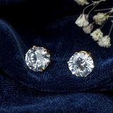 Gold Plated Womens Pair of Stud Earrings