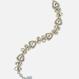 Silver Plated Kundan, Polki Womens Bracelet