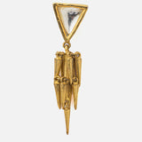 Florence Gold Plated Womens Pair of Dangle Earrings