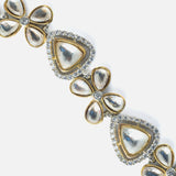 Silver Plated Kundan, Polki Womens Bracelet