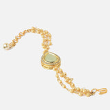 Gold Plated Synthetic Stone Womens Bracelet