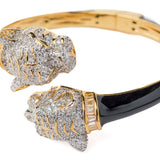 Florence Gold Plated Black Womens Kada