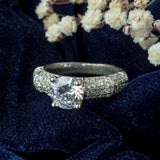 Silver Plated Womens Zircon Ring