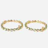 Gold Plated Synthetic Stone Womens Pair of Bangles