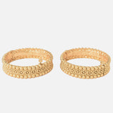 Gold Plated Temple Womens Pair of Bangles