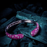 Zia Silver Plated Pink Womens Zircon Kadas (Freesize)