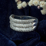 Silver Plated Womens Zircon Ring
