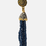 Florence Gold Plated BlueWomens Beaded Pair of Earrings (Freesize)