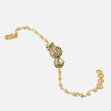 Gold Plated Kundan, Polki Womens Bracelet