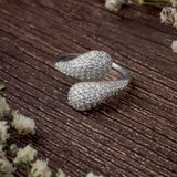 Zia 2.0 Silver Plated Womens Zircon Ring