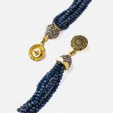 Florence Gold Plated BlueWomens Beaded Pair of Earrings (Freesize)