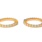 Gold Plated Womens Kundan, Polki Pair of Bangles