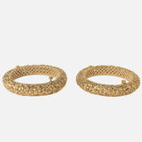 Gold Plated Temple Womens Pair of Bangles