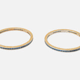 Zia Gold Plated BlueWomens Zircon Pair of Bangles