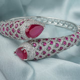 Florence Silver Plated Pink Womens Kada