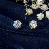 Gold Plated Womens Pair of Stud Earrings