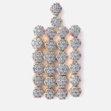 Gold Plated Womens Zircon Dangler Pair of Earrings