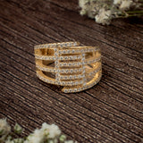 Zia 2.0 Gold Plated Womens Zircon Ring