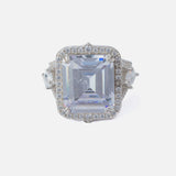 Silver Plated Womens Zircon Ring