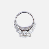 Silver Plated Womens Zircon Ring