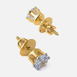 Gold Plated Womens Pair of Stud Earrings