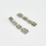 Zia Silver Plated Zircon Womens Pair of Danglers Earrings (Freesize)