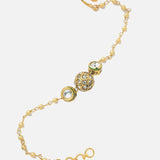 Gold Plated Kundan, Polki Womens Bracelet