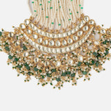 Gold Plated Green Womens Kundan, Polki Paasa