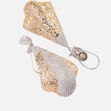 Florence Gold Plated White Womens Pair of Dangle Earrings