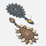 Florence Black & Brown Womens Pair of Drop Earrings