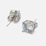 Zia Silver Plated Womens Zircon Pair of Earrings (Freesize)