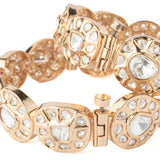 Gold Plated Womens Kundan, Polki Pair of Bangles