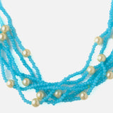 Blue Womens Short Necklace