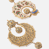 Gold Plated Womens Pair of Drop Earrings