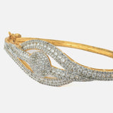 Gold Plated Zircon Womens Kada