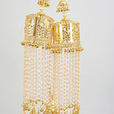 Gold Plated Womens Kundan, Polki Pair of Kaleeras
