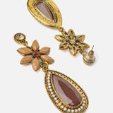 Florence Brown Womens Pair of Drop Earrings