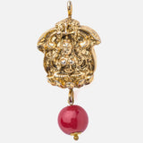 Florence Gold Plated Red Womens Pair of Stud Earrings