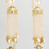 Gold Plated Womens Kundan, Polki Pair of Kaleeras