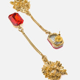 Florence Gold Plated Red Womens Pair of Drop Earrings