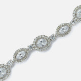 Silver Plated Womens Zircon Bracelet